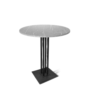 Барный стол SHT-TU6-BS1/H110 / SHT-TT 90 МДФ (серый мрамор/черный) в Стерлитамаке