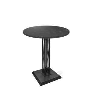 Барный стол SHT-TU6-BS2/H110 / SHT-TT 80 ЛДСП (камень пьетра гриджио черный/черный) в Стерлитамаке