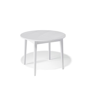 Круглый кухонный стол Kenner 1000M (Белый/Стекло белое сатин) в Стерлитамаке