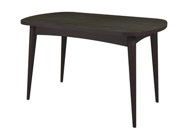Овальный обеденный стол Ялта с цилиндрическими опорами Венге/Ясень Анкор темный в Уфе