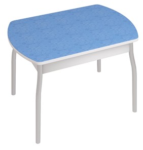 Обеденный стол Орфей-6, Синие цветы в Салавате