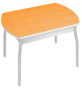 Стол обеденный Орфей-6, Оранжевые цветы в Салавате