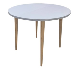 Кухонный раздвижной круглый стол Creo-line Серый камень 90*90 см ЛДСП в Уфе