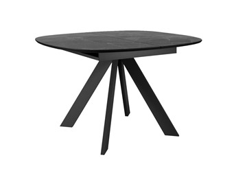 Керамический обеденный стол DikLine BK100 Керамика Черный мрамор/подстолье черное/опоры черные в Салавате
