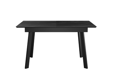 Керамический кухонный стол DikLine SKH125 Керамика Черный мрамор/подстолье черное/опоры черные (2 уп.) в Уфе