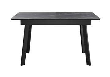 Стол обеденный раздвижной DikLine SKH125 Керамика Серый мрамор/подстолье черное/опоры черные (2 уп.) в Уфе