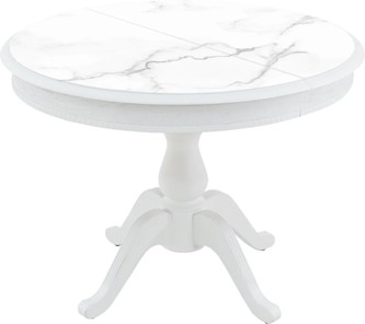 Стеклянный стол Фабрицио-1 Glass Круг 820, Фотопечать (Мрамор №2) в Уфе