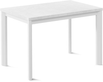 Маленький обеденный стол Нагано-1L (ноги металлические белые, белый цемент) в Стерлитамаке