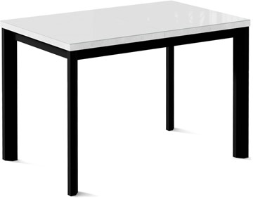 Раздвижной стол Кубика Нагано-2G (ноги черные, стекло cristal/белый цемент) в Стерлитамаке
