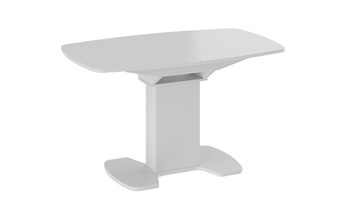 Кухонный стол раздвижной Портофино (СМ(ТД)-105.02.11(1)), цвет Белый глянец/Стекло белое в Уфе