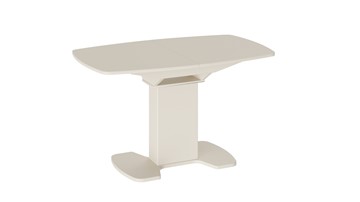 Стеклянный обеденный стол Портофино (СМ(ТД)-105.02.11(1)), цвет Бежевое/Стекло бежевое матовое LUX в Уфе