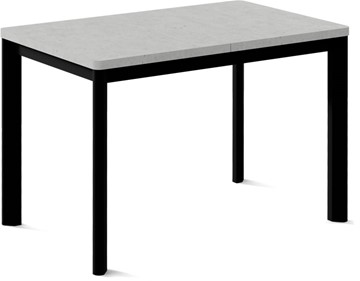 Кухонный стол раздвижной Кубика Токио-2L (ноги металлические черные, светлый цемент) в Уфе