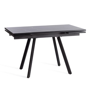 Раскладной стол VIGO ЛДСП/HPL/металл,120x80x30х30х75 см, Мрамор чёрный/чёрный арт.19730 в Стерлитамаке