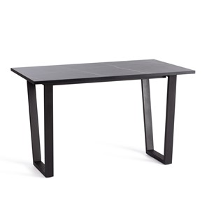 Кухонный стол COSTA ЛДСП/HPL/металл, 120х80х75см, Мрамор чёрный/чёрный, арт.20625 в Стерлитамаке