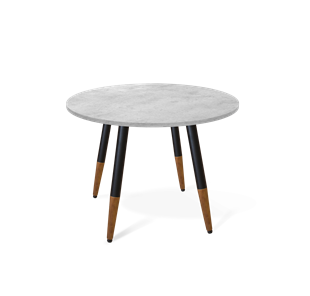 Обеденный круглый стол SHT-TU12 / SHT-TT 90 ЛДСП (бетон чикаго светло-серый/черный/темный орех) в Стерлитамаке