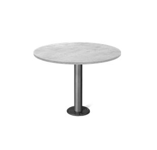 Маленький кухонный стол SHT-TU13 / SHT-TT 90 ЛДСП (бетон чикаго светло-серый/черный муар) в Стерлитамаке