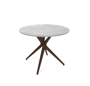 Обеденный круглый стол SHT-TU30 / SHT-TT 90 ЛДСП (бетон чикаго светло-серый/коричневый) в Стерлитамаке