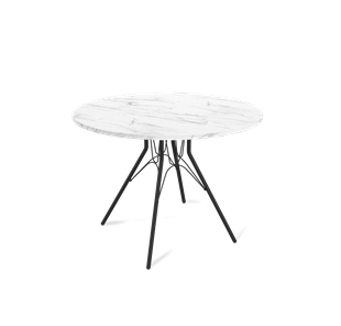 Обеденный круглый стол SHT-TU34-P / SHT-TT 90 ЛДСП (бетон чикаго светло-серый/мрамор кристалл) в Стерлитамаке