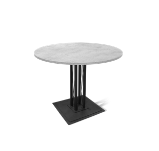 Маленький обеденный стол SHT-TU6-BS1 / SHT-TT 90 ЛДСП (бетон чикаго светло-серый/черный) в Стерлитамаке