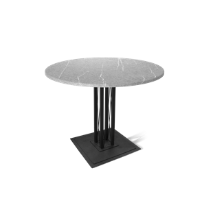 Круглый обеденный стол SHT-TU6-BS1 / SHT-TT 90 МДФ (серый мрамор/черный) в Стерлитамаке