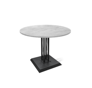 Круглый стол SHT-TU6-BS2 / SHT-TT 90 ЛДСП (бетон чикаго светло-серый/черный) в Стерлитамаке