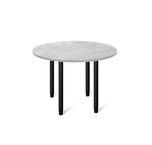 Маленький обеденный стол SHT-TU65 / SHT-TT 90 ЛДСП (бетон чикаго светло-серый/черный) в Стерлитамаке