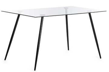 Стеклянный стол SOPHIA (mod. 5003) металл/стекло (8мм), 140x80x75, черный/прозрачный арт.19231 в Салавате