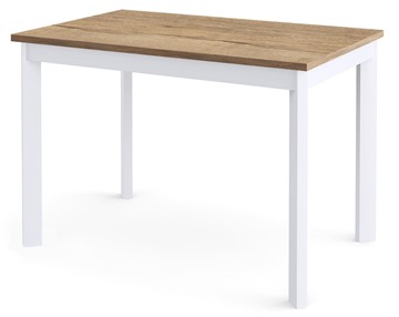Кухонный стол раскладной Dikline L110 Дуб Галифакс натуральный/ножки белые в Стерлитамаке