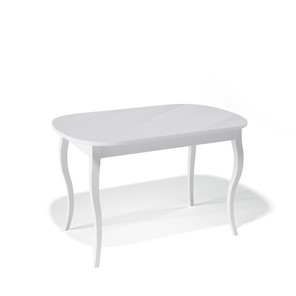 Кухонный стол раскладной Kenner 1300C (Белый/Стекло белое глянец) в Стерлитамаке