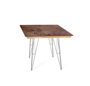 Керамический стол SHT-TU10 (4 шт.)/ТT8 60/60 (хром лак/прозрачный лак/коричневая сепия) в Уфе