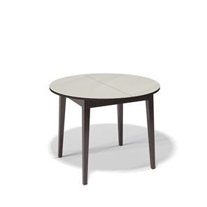 Обеденный круглый стол Kenner 1000M (Венге/Стекло крем сатин) в Стерлитамаке