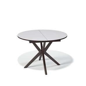 Кухонный круглый стол Kenner B1100 (Венге/Стекло белое сатин) в Стерлитамаке