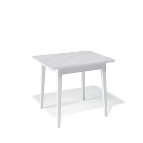 Кухонный стол раскладной Kenner 900M (Белый/Стекло белое глянец) в Уфе
