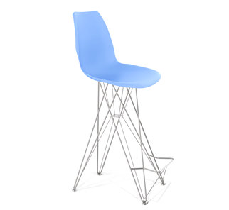 Барный стул SHT-ST29/S66 (голубой pan 278/хром лак) в Уфе