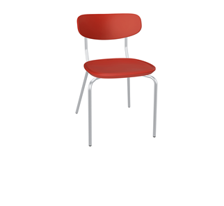 Кухонный стул SHT-ST85-2/SB85-2/S85M (красный/хром лак) в Уфе
