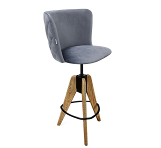 Барный  стул SHT-ST36-3 / SHT-S92 (нейтральный серый/браш.коричневый/черный муар) в Стерлитамаке