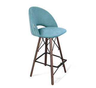 Барный стул SHT-ST34-1 / SHT-S80 (голубая пастель/темный орех/черный) в Стерлитамаке