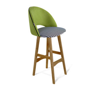 Барный стул SHT-ST34-3 / SHT-S65 (оливковый/гусиная лапка/светлый орех) в Стерлитамаке