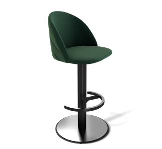 Барный стул SHT-ST35-2 / SHT-S137 (лиственно-зеленый/стальной/черный муар) в Стерлитамаке