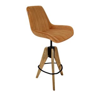 Барный стул SHT-ST37 / SHT-S92 (горчичный/браш.коричневый/черный муар) в Стерлитамаке