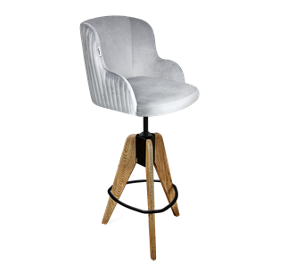 Барный стул SHT-ST39-1 / SHT-S92 (серое облако/браш.коричневый/черный муар) в Стерлитамаке