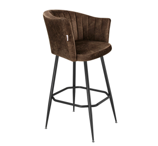 Барный стул SHT-ST42-1 / SHT-S148 (кофейный трюфель/черный муар) в Стерлитамаке