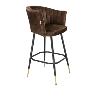 Барный стул SHT-ST42-1 / SHT-S148 (кофейный трюфель/черный муар/золото) в Салавате
