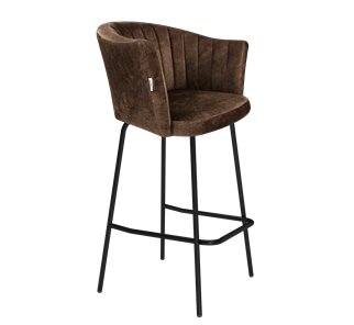 Барный стул SHT-ST42-1 / SHT-S29P (кофейный трюфель/черный муар) в Стерлитамаке