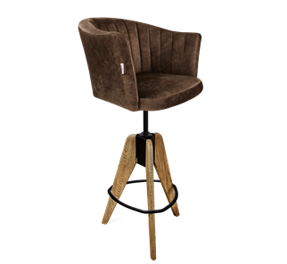 Барный стул SHT-ST42-1 / SHT-S92 (кофейный трюфель/браш.коричневый/черный муар) в Стерлитамаке