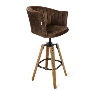 Барный стул SHT-ST42-1 / SHT-S93 (кофейный трюфель/браш.коричневый/черный муар) в Стерлитамаке