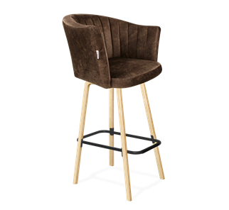 Барный стул SHT-ST42-1 / SHT-S94 (кофейный трюфель/прозрачный лак/черный муар) в Салавате