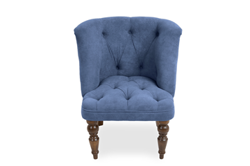 Мягкое кресло Бриджит синий ножки коричневые в Уфе