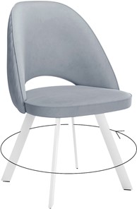 Обеденный стул 228 Поворотный, Микровелюр Z46 перламутр / опоры белые в Уфе