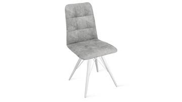 Обеденный стул Аспен К3 (Белый матовый/Микровелюр Wellmart Silver) в Уфе
